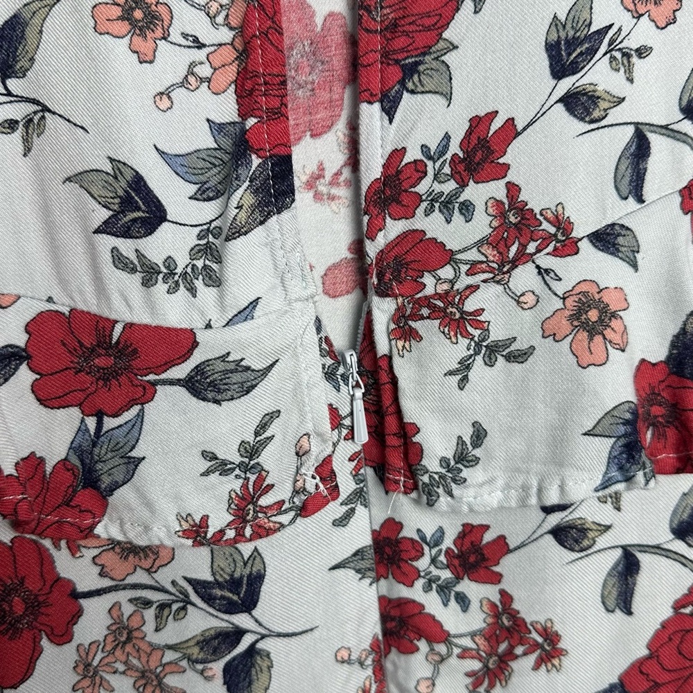 American Eagle Boho Chic blue statement sleeve floral sundress size small - Picture 8 of 9